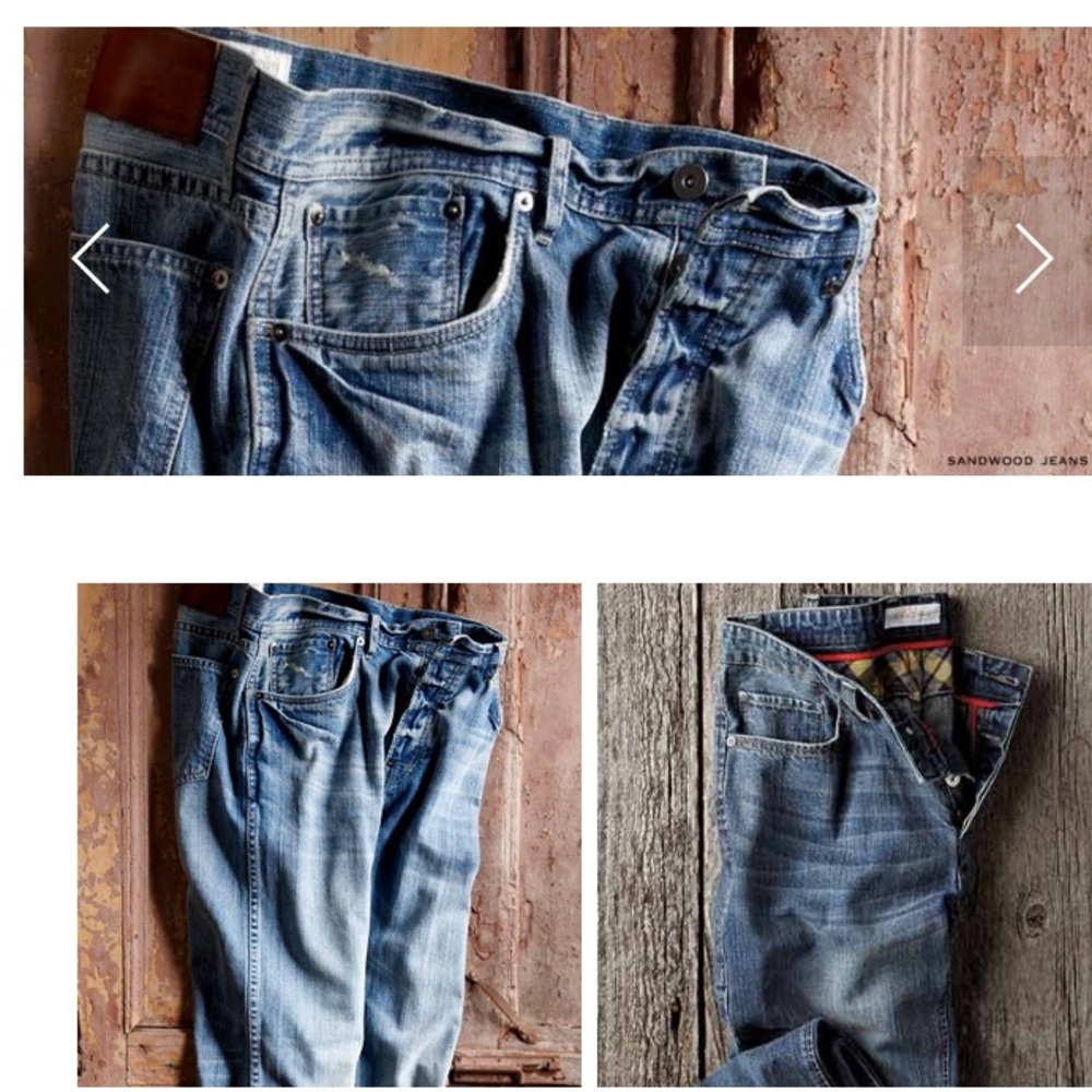 carbon2cobalt | 32” Denim Jeans Button Front Straight Leg #125019